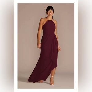 Bridesmaids Dress in Wine, David’s Bridal